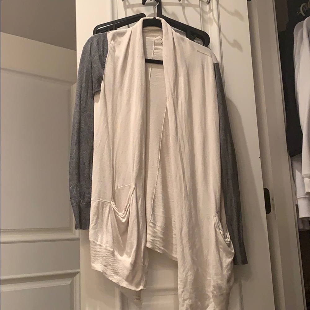 Silk and Cashmere, Grey and Cream Sweater